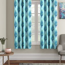 Cortina Set of 2 Floral Printed Window Curtains-15