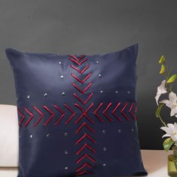 IMUR Navy Blue Embroidered Square Cushion Covers-image-45