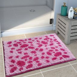 Athom Trendz Pink Printed Anti-Skid Bath Rug-image-61