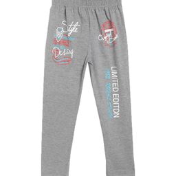 SWEET ANGEL Boys Grey Melange Printed Straight-Fit Track Pants-image-66