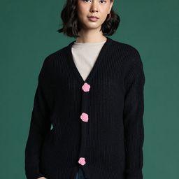 DressBerry Pure Acrylic Ribbed Cardigan-image-13