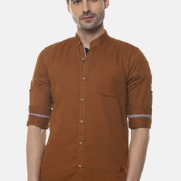 Campus Sutra Men Brown Regular Fit Solid Casual Shirt-image-41