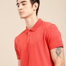 ether Men Orange Non-Fading Hi-IQ Polo T-shirt-image-49