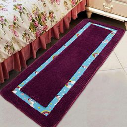 Saral Home Blue & Purple Unicorn Printed Bed Runner-17