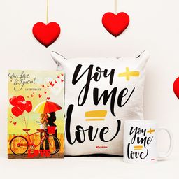 Archies Love Gifts Valentines Day Special Mug with Cushion & Greeting Card-image-107