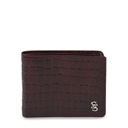 Second SKIN Men Brown Textured Genuine Leather Two Fold Wallet-image-85