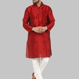 ROYAL KURTA Men Mandarin Collar Knitted Kurta-picture-55