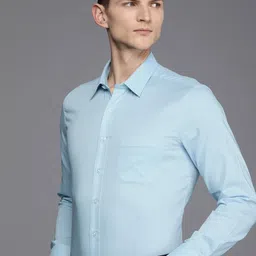 Louis Philippe Solid Slim Fit Formal Shirt-image-81
