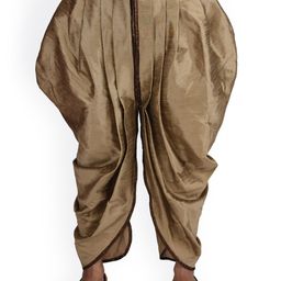 Deyann Men Brown Dupion Silk Dhoti-image-98