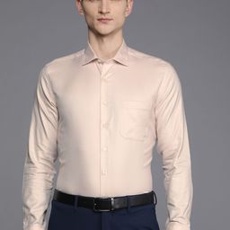 Louis Philippe Self Design Slim Fit Pure Cotton Formal Shirt-image-13