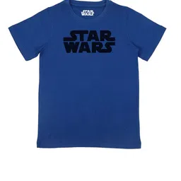 Star Wars by Wear Your Mind Boys Blue Typography Printed Applique T-shirt-image-67