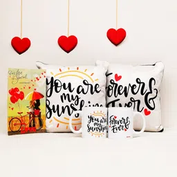 Archies Valentines Day Special Love Quotation (2) Mug & (2) Cushion + Greeting Card- Pack of 5-image-74