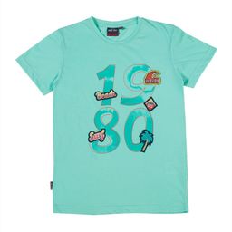 Gini and Jony Boys Sea Green Pure Cotton Printed Applique Pure Cotton T-shirt-image-37