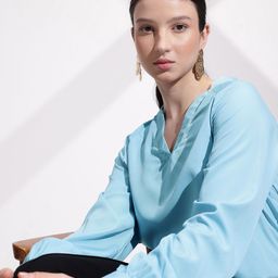 her by invictus Mandarin Collar Raglan Sleeves Top-image-50