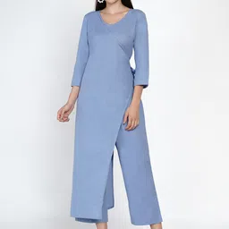 FABNEST Women Blue Basic Jumpsuit-picture-39