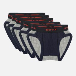 TINY HUG Infant Boys Pack Of 5 Assorted Basic Briefs-29