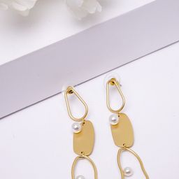AVANT-GARDE PARIS Gold-Toned Contemporary Drop Earrings-20