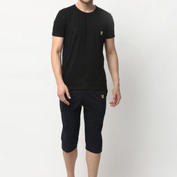 VIMAL JONNEY Men Black & Navy Blue Solid Night Suit-picture-28
