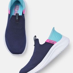 Skechers Girls Colourblocked Ultra Flex 3.0 Fresh Time Regular Slip-On Sneakers-10