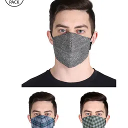 Anekaant Unisex Pack Of 3 3-Ply Cloth Face Mask-image-11