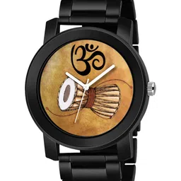 SWADESI STUFF Men Black Dial Metal Straps Analogue Watch-metal black 9b-image-29