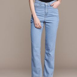 The Roadster Life Co. Women High Rise Straight Fit Light Fade Stretchable Jeans-picture-47