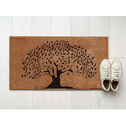Saral Home Brown & Black Printed Cotton Anti Slip Doormats-12
