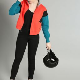 The Roadster Lifestyle Co Women Coral Orange Solid Sweatshirt-picture-55
