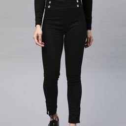 SPYKAR Women Black Solid Ankle Length Jeggings-picture-57