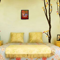 eCraftIndia Multicoloured Satin Matte Texture Framed Radha Krishna UV Wall Art-image-60