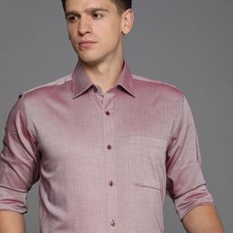 Raymond Pure Cotton Textured Slim Fit Opaque Formal Shirt-picture-35