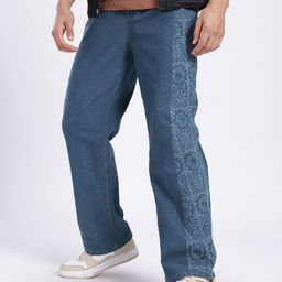 glitchez Men Printed Mid-Rise Loose Fit Stretchable Jeans-image-41