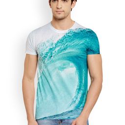 Wear Your Mind Men Sea Green Printed Round Neck T-shirt-image-59
