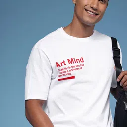 HERE&NOW Typography Printed Pure Cotton T-shirt-picture-37