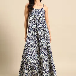 MABISH by Sonal Jain Ethnic Motifs Printed Tiered Maxi Dress-image-1