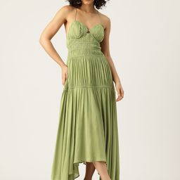 bebe Vibrant Vacay Asymmetric Tiered Fit & Flare Dress-image-41