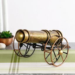 CraftVatika Gold-Toned Handmade Decorative Iron Cannon Showpiece-image-32