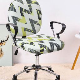 Cortina Set Of 8 Yellow & White Printed Chair Covers-13