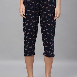 Kryptic Women Conversational Printed Pure Cotton Relaxed Fit Capris-image-61