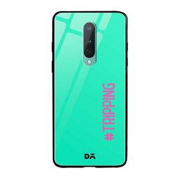 DailyObjects Sea Green & Magenta Pink Tripping OnePlus 8 Glass Case-26