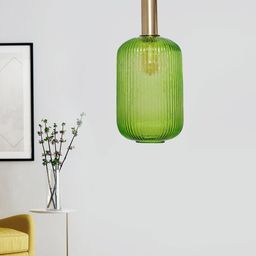THE LIGHT STORE Unisex Green Self Design Contemporary Pendant Lamp-32