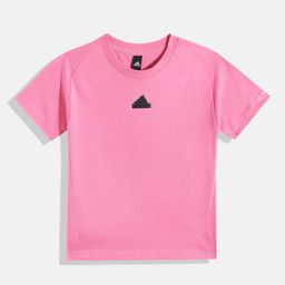 ADIDAS Kids Pure Cotton Brand Logo Detail Z.N.E. T-shirt-57