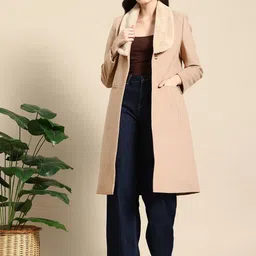 Mast & Harbour Faux Fur Lapel Longline Overcoat-image-58