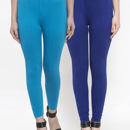 TAG 7 Women Pack of 2 Solid Ankle-Length Leggings-image-42