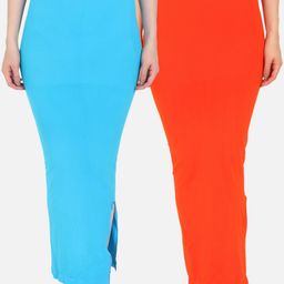 Beau Design Women Pack Of 2 Solid Saree Shapewear-image-12
