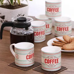 CLAY CRAFT Multicoloured Set of 6 Bone China Cups image 1