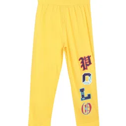 SWEET ANGEL Boys Yellow Solid Straight-Fit Track Pants-image-80