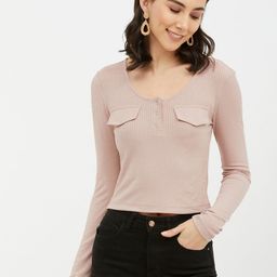 Harpa Women Rose Solid Fitted Top-image-36