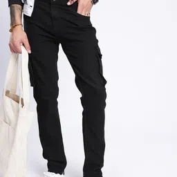 glitchez Men Utility Vibe Cargo Straight Fit Jeans-image-16