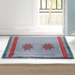 Saral Home Grey & Brown 2 Pieces Printed Cotton Anti Slip Doormats-45